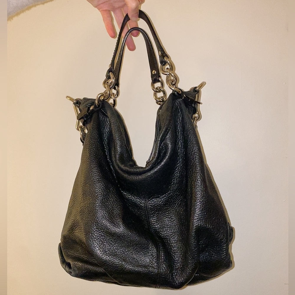 Coach Brooke Hobo Slouchy Bag Medium Black Leather - Picture 6 of 11